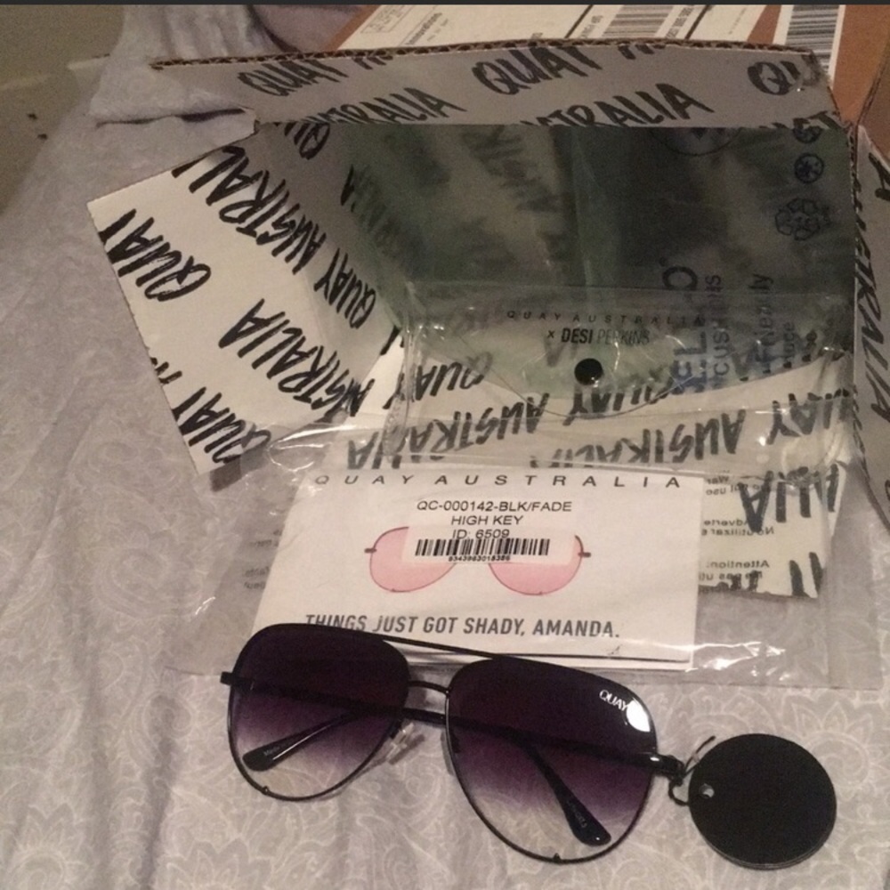 High Key Black Fade Quay Sunglasses